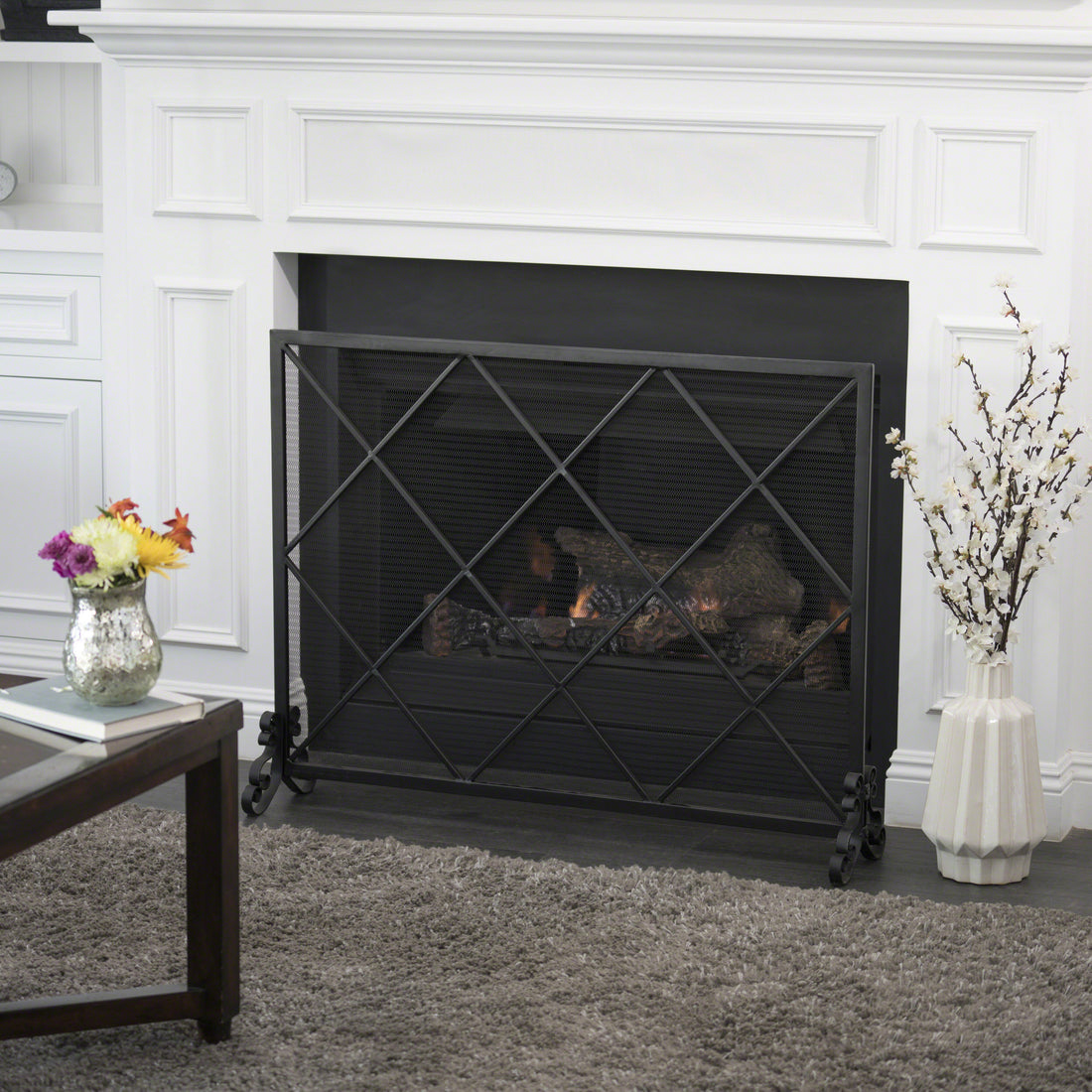 Fire Screens Black Iron