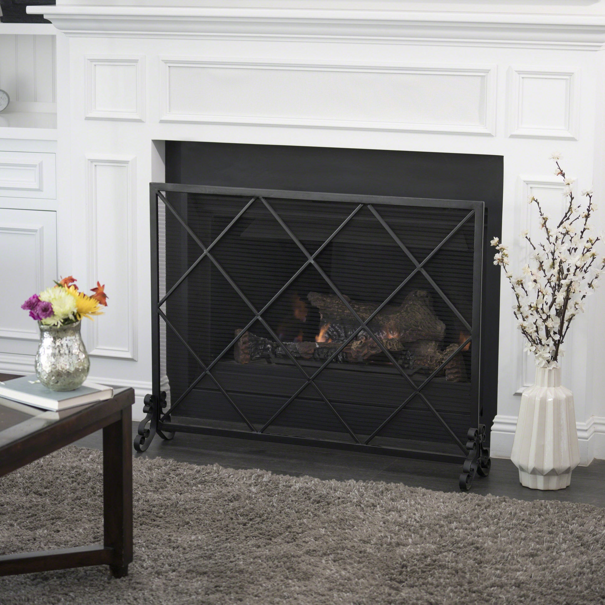 Fire Screens Black Iron
