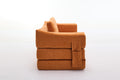 Modern Minimalist Sofa, Fold Out Sofa Bed, Convertible Chair Floor Couch & Sleeping Mattress For Living Room, Bedroom, Apartment, Removable Backrest, Orange Orange Chenille Soft Vintage Chenille 2 Seat
