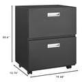 Office Furniture Copier Cabinet Black 2 Door Steel Copier Stand Mobile Pedestal File Printer Stand 1 2 Drawers Black Office Mobile Modern Metal Metal