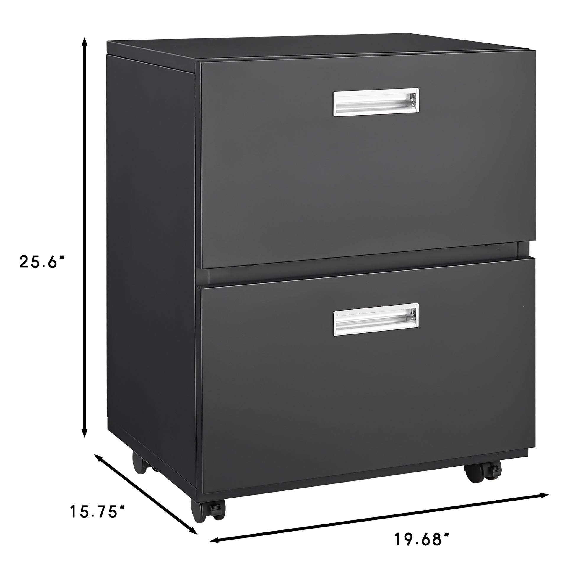 Office Furniture Copier Cabinet Black 2 Door Steel Copier Stand Mobile Pedestal File Printer Stand 1 2 Drawers Black Office Mobile Modern Metal Metal