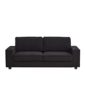 86.5 Inch Sofa Couch Deep Seat Sofa With Two Storage Spaces, T Pyce Charging Portsusb Charging Ports & 2 Cup ,Corduroy 3 Seater Couch, Modern Sofas For Living Room Black Foam Corduroy 3 Seat