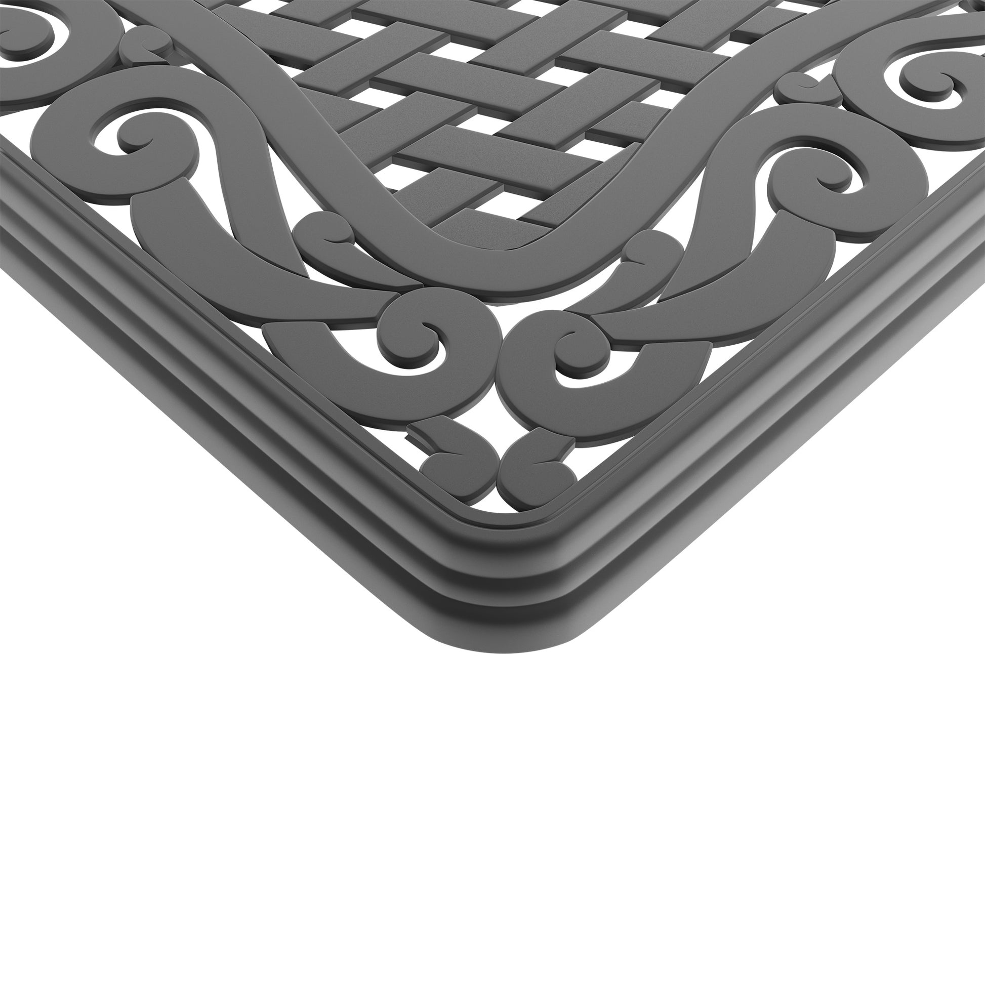 Cushions In Random Colors 7 Piece Set Of Cast Aluminum Patio Furniture With Cushions Yes Dining Set Black Seats 6 Rust Resistant Frame Water Resistant Cushion Garden & Outdoor Complete Patio Sets Aluminium