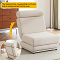 Single Sofa Chair Foldable Single Sofa Bed With Pillow,Portable Foldable Sofa Bed,Leisure Sofa Chair,Easy To Store,Made Ofand Wearable Linen Cream White Cream White Primary Living Space Modern Foam Linen