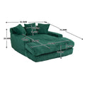 Coolmore Corduroy Lazy Sofa With 3 Back Pillows,Comfy Sofa Deep Seat Couch For Living Room,Club Emerald Emerald Primary Living Space Foam Corduroy 1 Seat