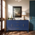 Stylish And Functional 2 Door 3 Drawer Cabinet With Carved Effect, For Bedroom,Living Room,Office,Easy Assembly, Navy Blue Navy Blue Primary Living Space Drawers Included Mdf