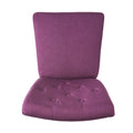 Dining Chair Set Of 2 Dark Purple Wood Waterproof Fabric