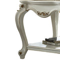 Antique Pearl 1 Shelf End Table Ivory Primary Living Space Traditional Shelves Square Wood