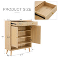 Modern Minimalist Storage Cabinet, Rattan Shoe -