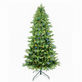 6.5Ft Artificial Christmas Tree Prelit Pe&Pvc With Metal Stand,450 Bi Colour Led Lights,1791 Branch Tips Green Everett Balsam Tree Easy Assembly For Indoor,Home 50 X 50 X 90 Inches Green Pvc