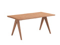 Natural Dining Table With Wooden Leg Natural Seats 6 Dining Room Modern Rectangular Wood