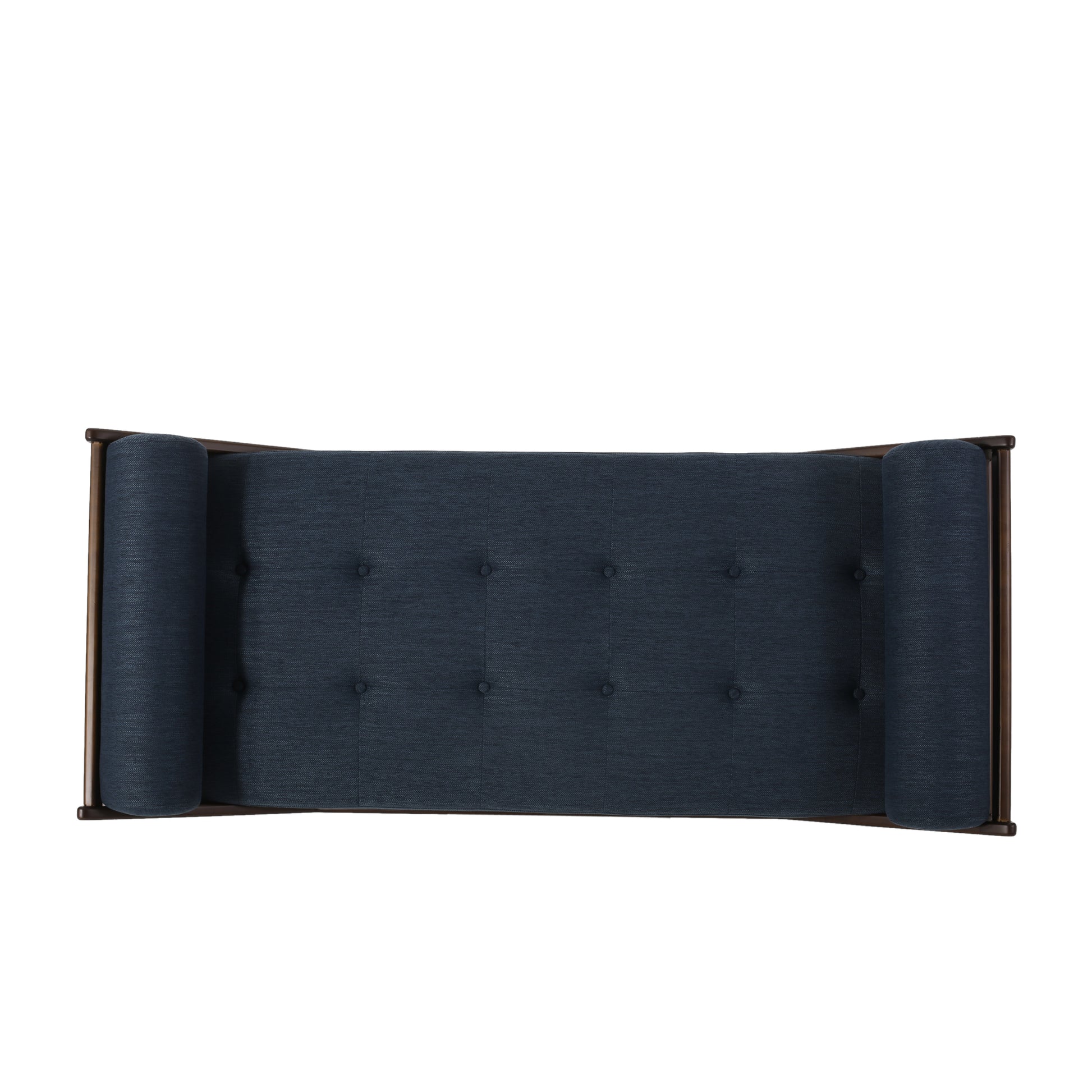 Chaise Lounge Navy Blue Fabric