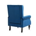 Coolmore Wood Frame Armchair, Modern Accent Chair Lounge Chair With Sturdy Wood Legs For Living Room Bedroom Navy Navy Foam Velvet