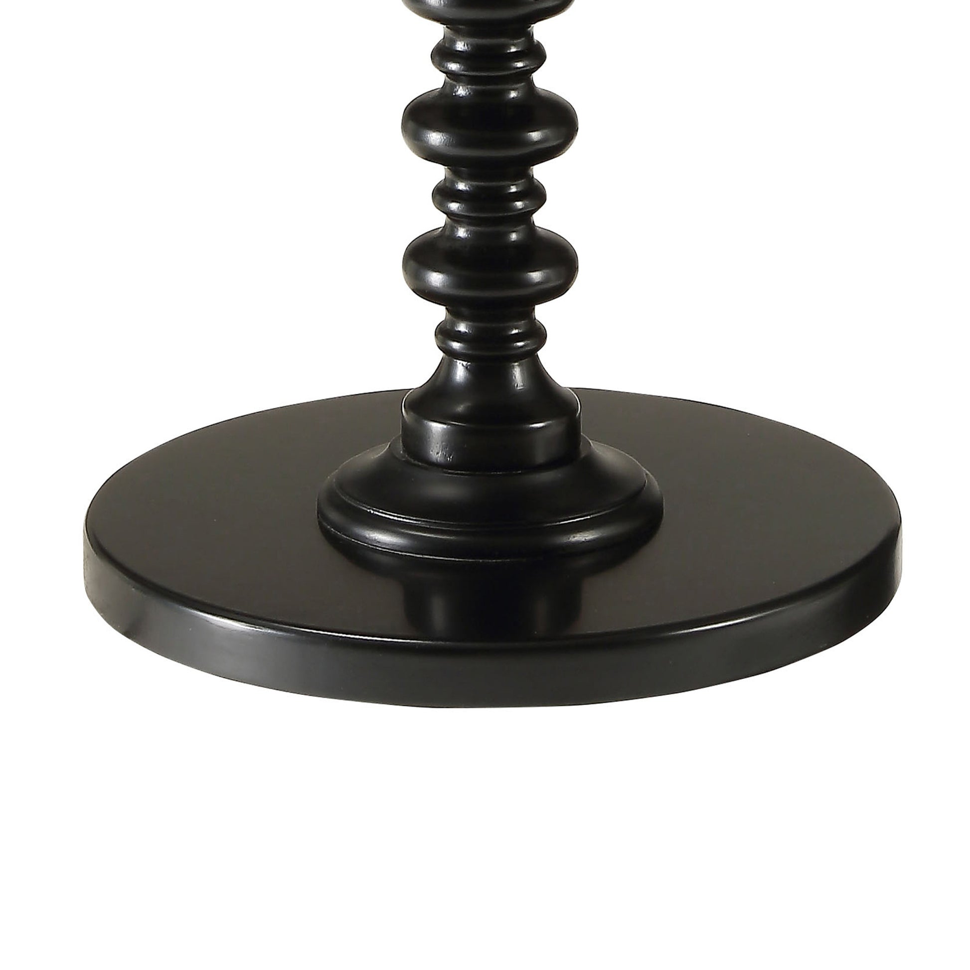 Black Round Wooden Side Table Black Primary Living Space Traditional Round Wood