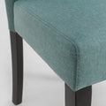 Dining Chair Set Of 2 Blue Fabric