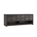 60 Inch Modern Tv Entertainment Console, 3 Drawers, Open Bottom Shelf, Gray Gray 60 69 Inches Wood Metal