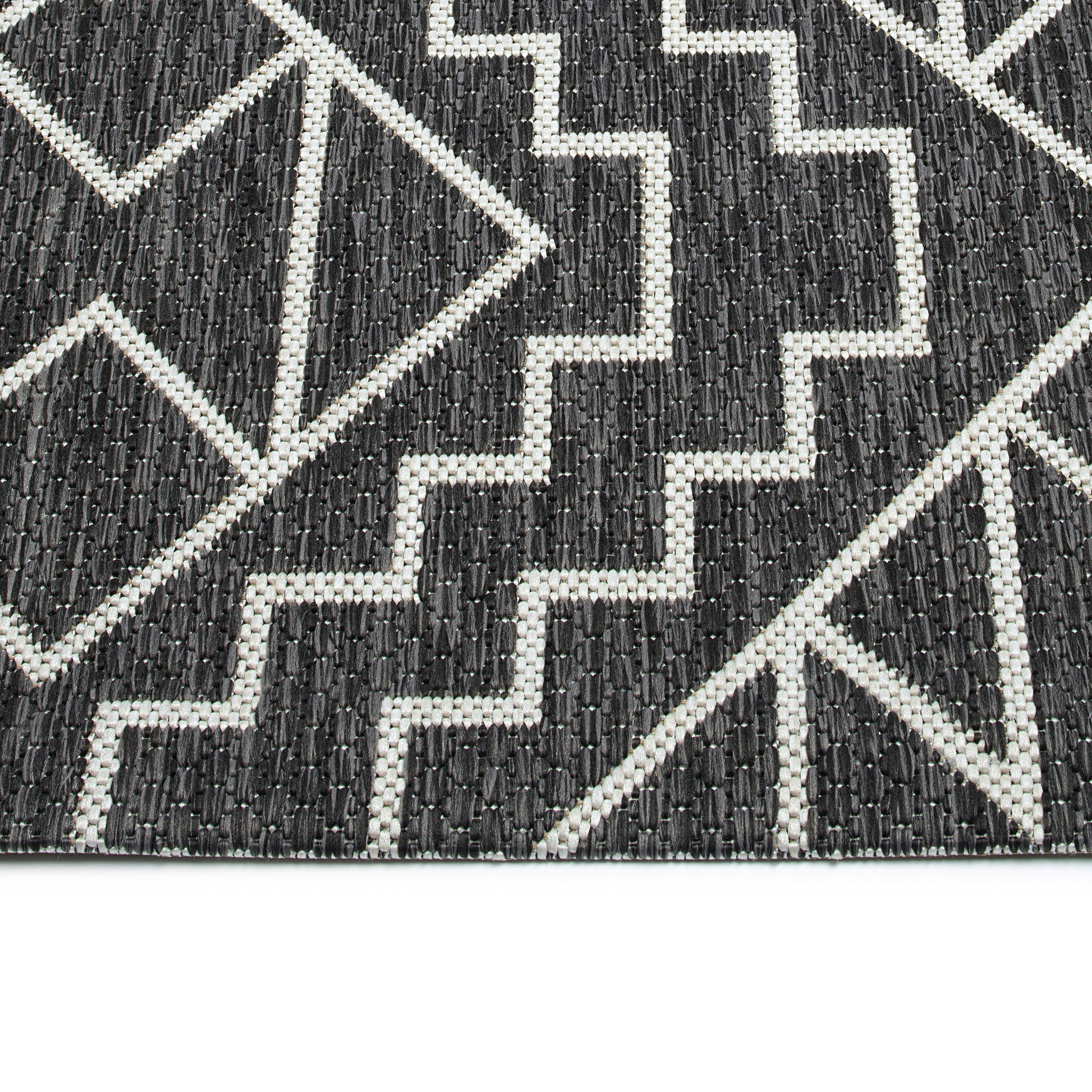 Modern, Geometric, Textured Cut Pile 2'7" X 4'11" Rectangle Area Rug Charcoal Polypropylene