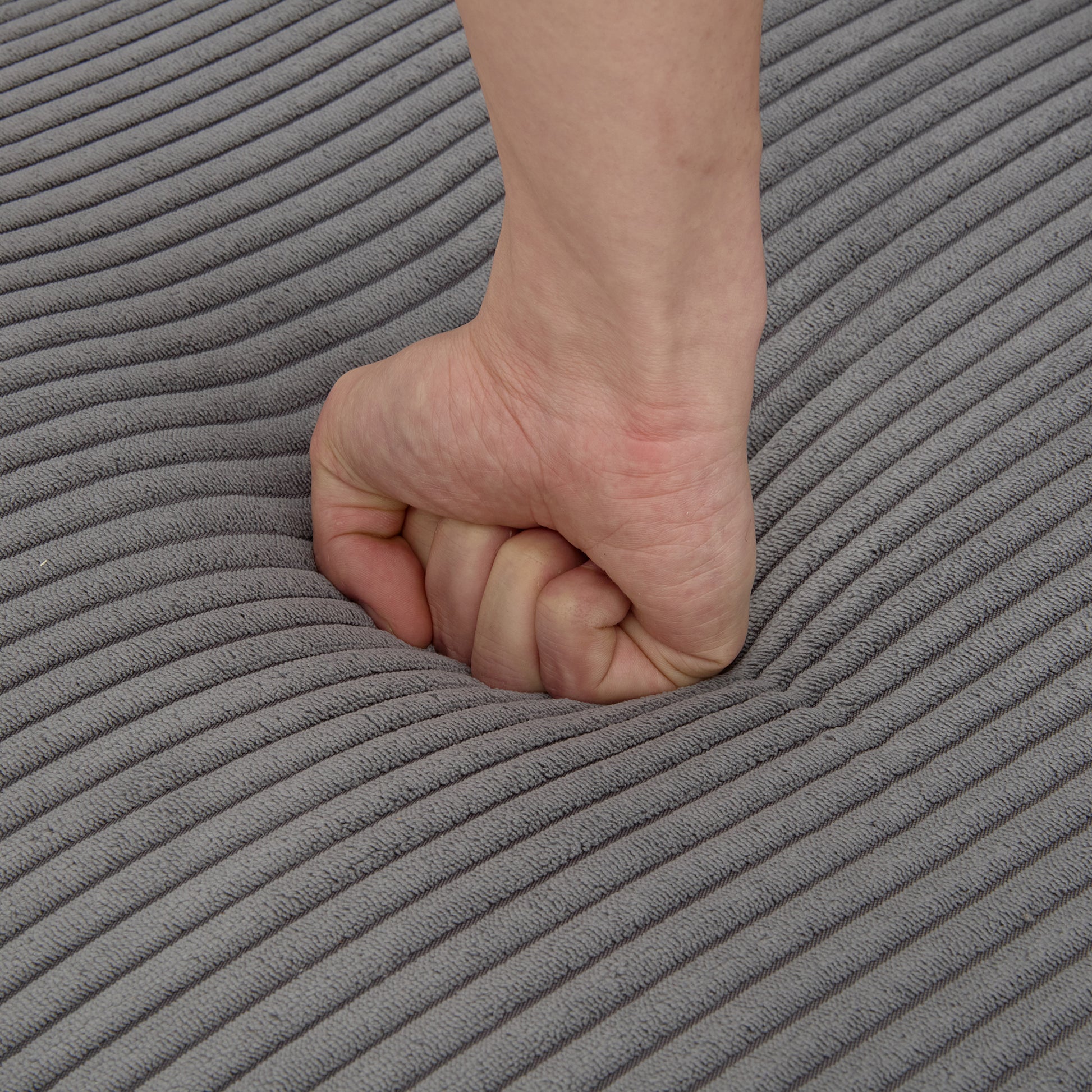 105'' 3 Seater Sofa With Removable Back Cushions And 5 Pillowsfor Living Room, Apartment, Spacious Space Gray Polyester 3 Seat