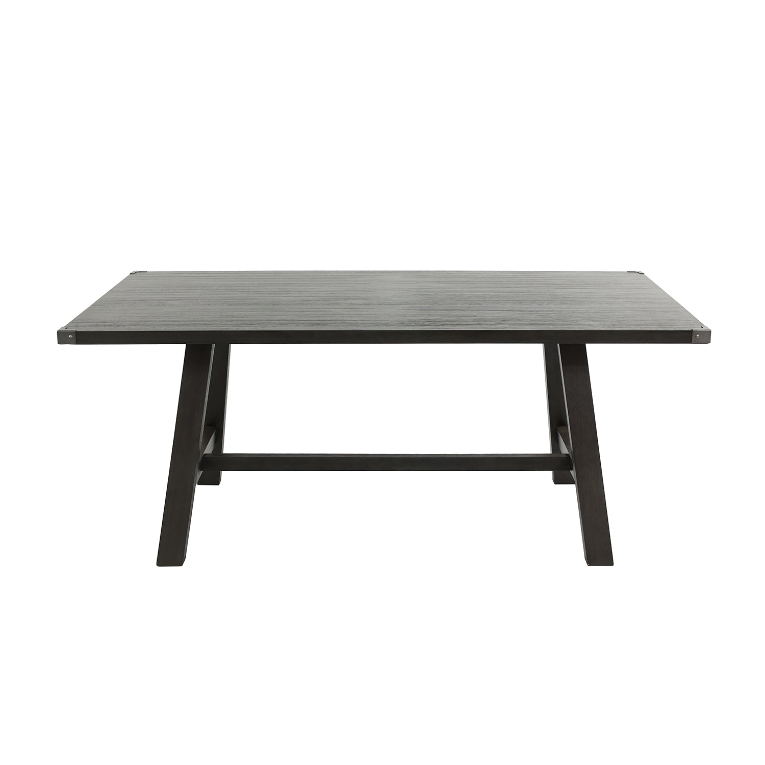 Rectangular Wooden Dining Table In Grey Finish Grey Seats 6 Dining Room Rectangular Mdf,Rubber Wood