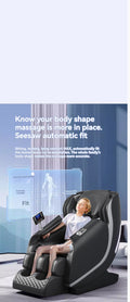 Massage Chair Zero Gravity Full Body Airbags,Bluetooth Speaker,Shiatsu Foot Massage Black Pu Leather