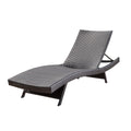 Salem Pe Wicker Chaise Lounge Brown Pe Rattan Iron