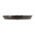 18 Inch Aluminum Decorative Tray, Cut Out Handles, Wood Grain Texturing Bronze Aluminum
