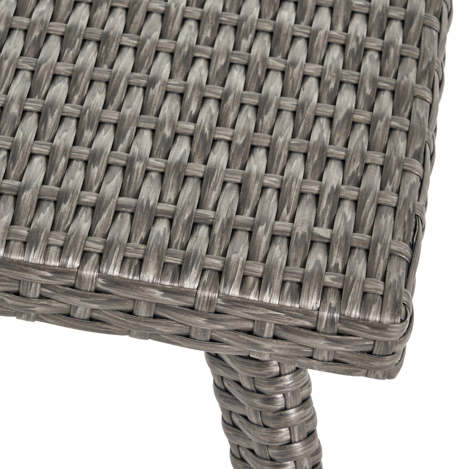 Honolulu 4Pc Pe Wicker Set Kd Grey Pe Rattan Iron