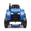 12V Kids Ride On Electric Tractor Black Knight,Kids Ride On Toy.2Wd,Non Skid Tires, Steering Wheel, Foot Pedal,With Removable Storage Tug,Light,Bluetooth,Music,Mp3,Usb,Power Display For Kids Aged 2 3. Blue 50 99 Lbs Polypropylene