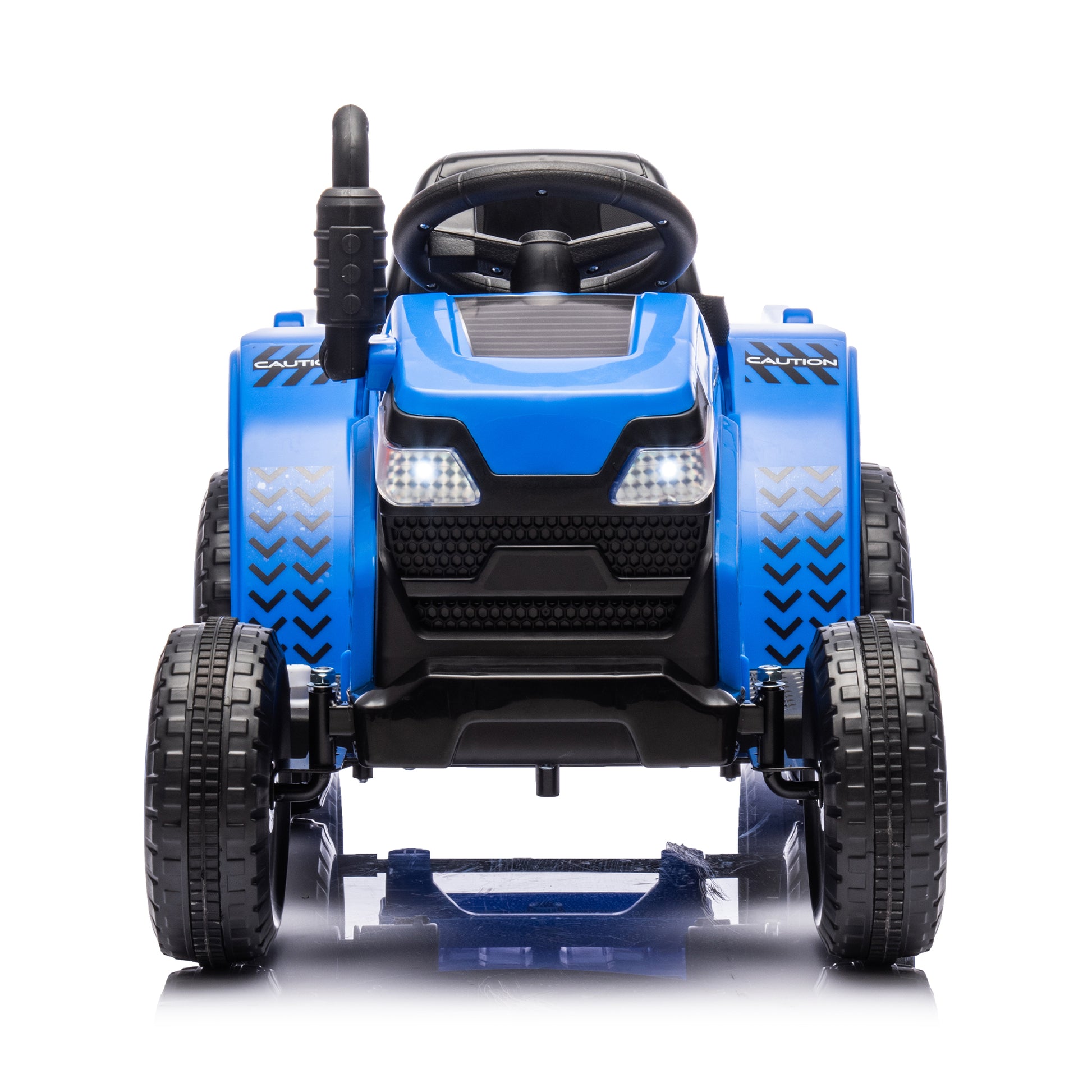 12V Kids Ride On Electric Tractor Black Knight,Kids Ride On Toy.2Wd,Non Skid Tires, Steering Wheel, Foot Pedal,With Removable Storage Tug,Light,Bluetooth,Music,Mp3,Usb,Power Display For Kids Aged 2 3. Blue 50 99 Lbs Polypropylene