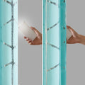 Total Blackout Metallic Print Grommet Top Curtain Panel Only 1 Pc Panel Aqua Silver Microfiber