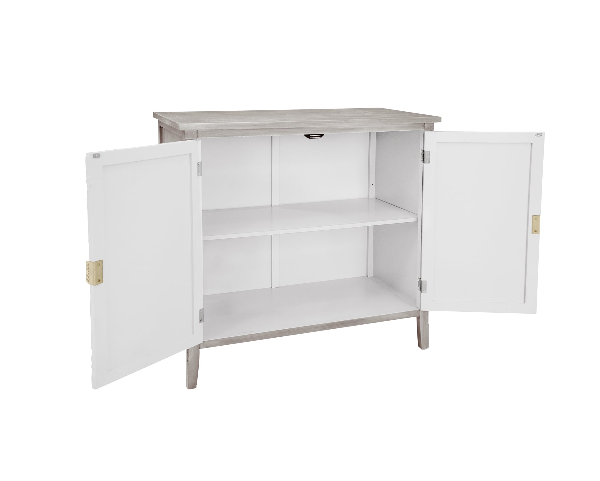 2 Door Cabinet, American Furniture, Suitable For Bedroom, Living Room, Study Light Grey Mdf