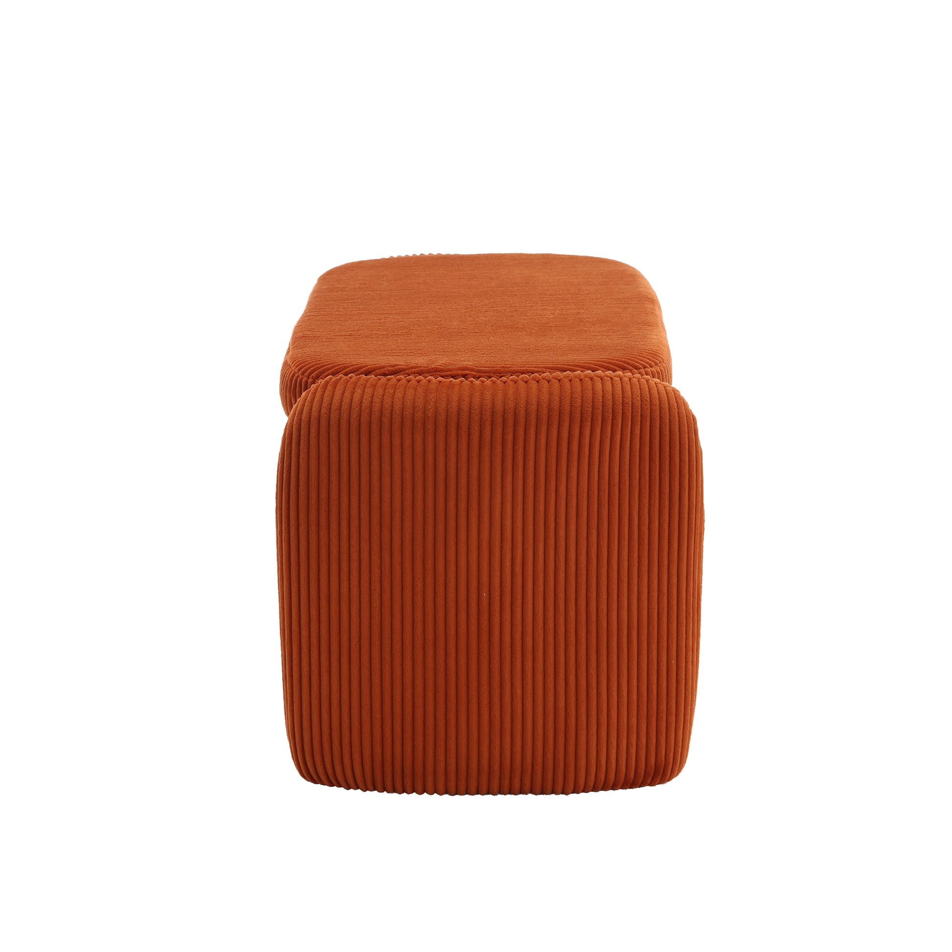 Coolmore Storage Ottoman,Bedroom End Bench,Upholstered Fabric Storage Ottoman With Safety Hinge, Entryway Padded Footstool, Ottoman Bench For Living Room & Bedroom Orange Orange Primary Living Space Foam Corduroy
