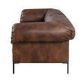 Jaron Sofa, Mocha Top Grain Leather Lv02980 Brown Upholstered 2 Seat