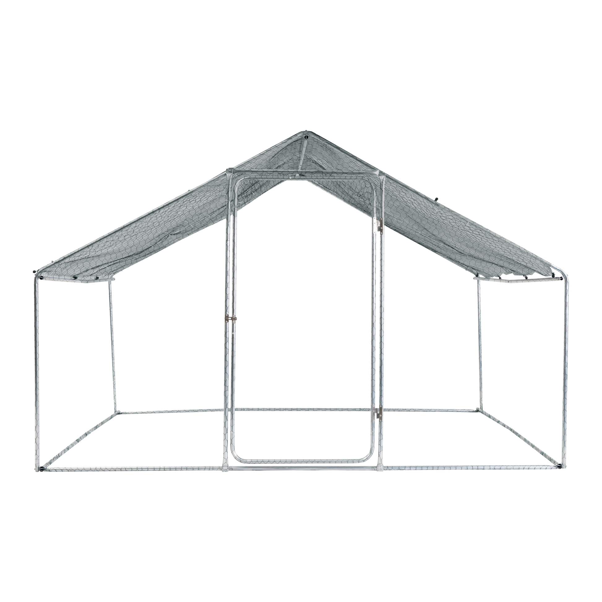 Xpt033 Outdoor Chicken Coop Metal Big Space 10*6*6Ft Silver Grey Metal