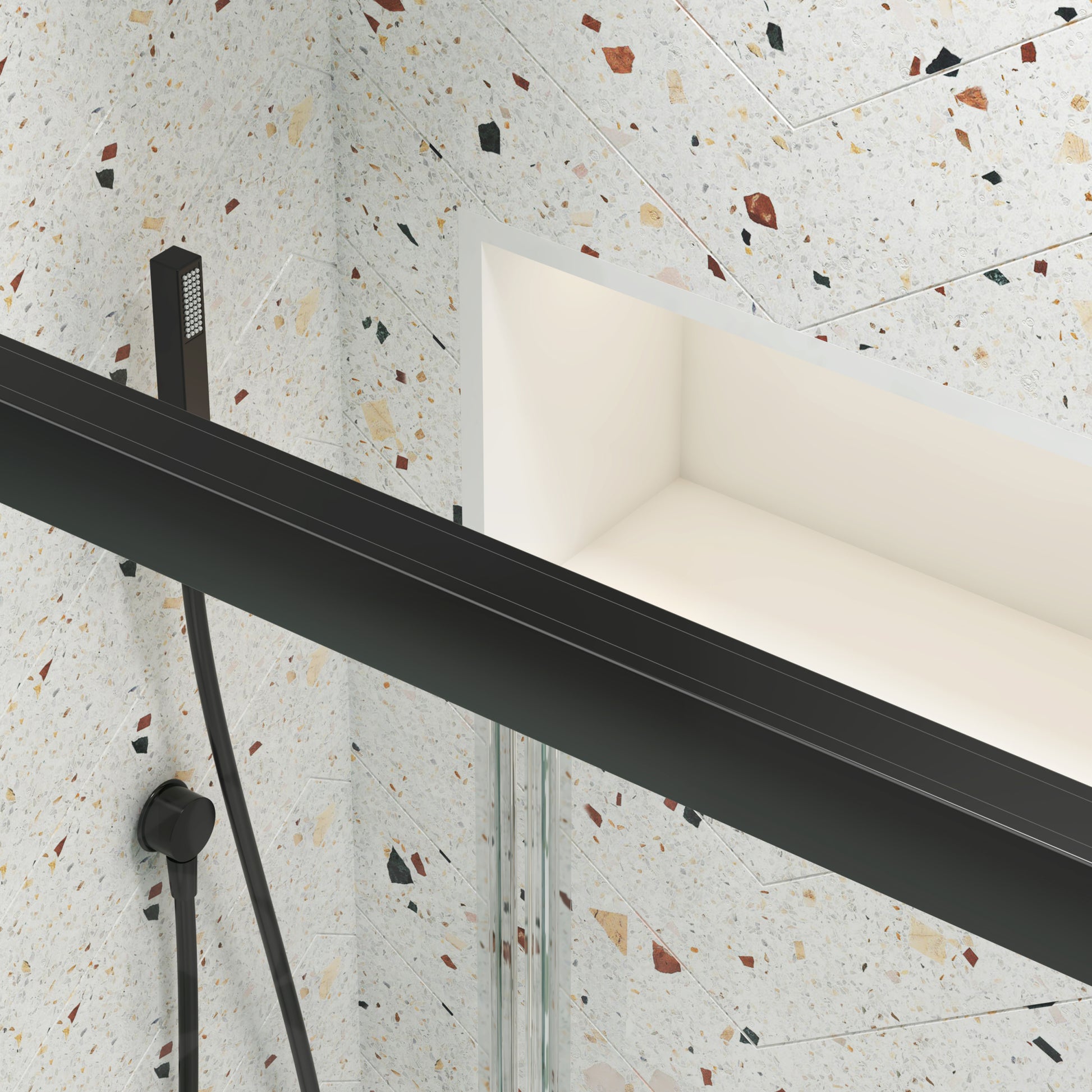 Bypass Shower Door, Sliding Door, With 1 4" Tempered Glass And Matted Black Finish Matte Black Bathroom Aluminium Alloy