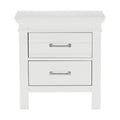 2 Drawers White Finish Nightstand Transitional Style Wooden Bedroom Furniture 1Pc Bed Side Cabinet Table White 2 Drawers Drawer Storage Bedroom Transitional Wood