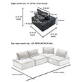 Versatile 4 Module Sofa With Adjustable Backrests And Customizable Configuration Chenille Black Sofa Black Chenille 4 Seat