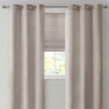 Basketweave Room Darkening Curtain Panel Pair 2 Pcs Window Panels Taupe Polyester