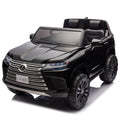 Licensed Lexus Lx600 24V Two Seater Kids Ride On Car W Parents Control,Seat Width 20 Inches,2Wd,Four Wheel Suspension,Bluetooth,Mp3,Music,Adjustable Volume,Power Display,Speeds 1.86 3.11Mph For Kids. Black Polypropylene