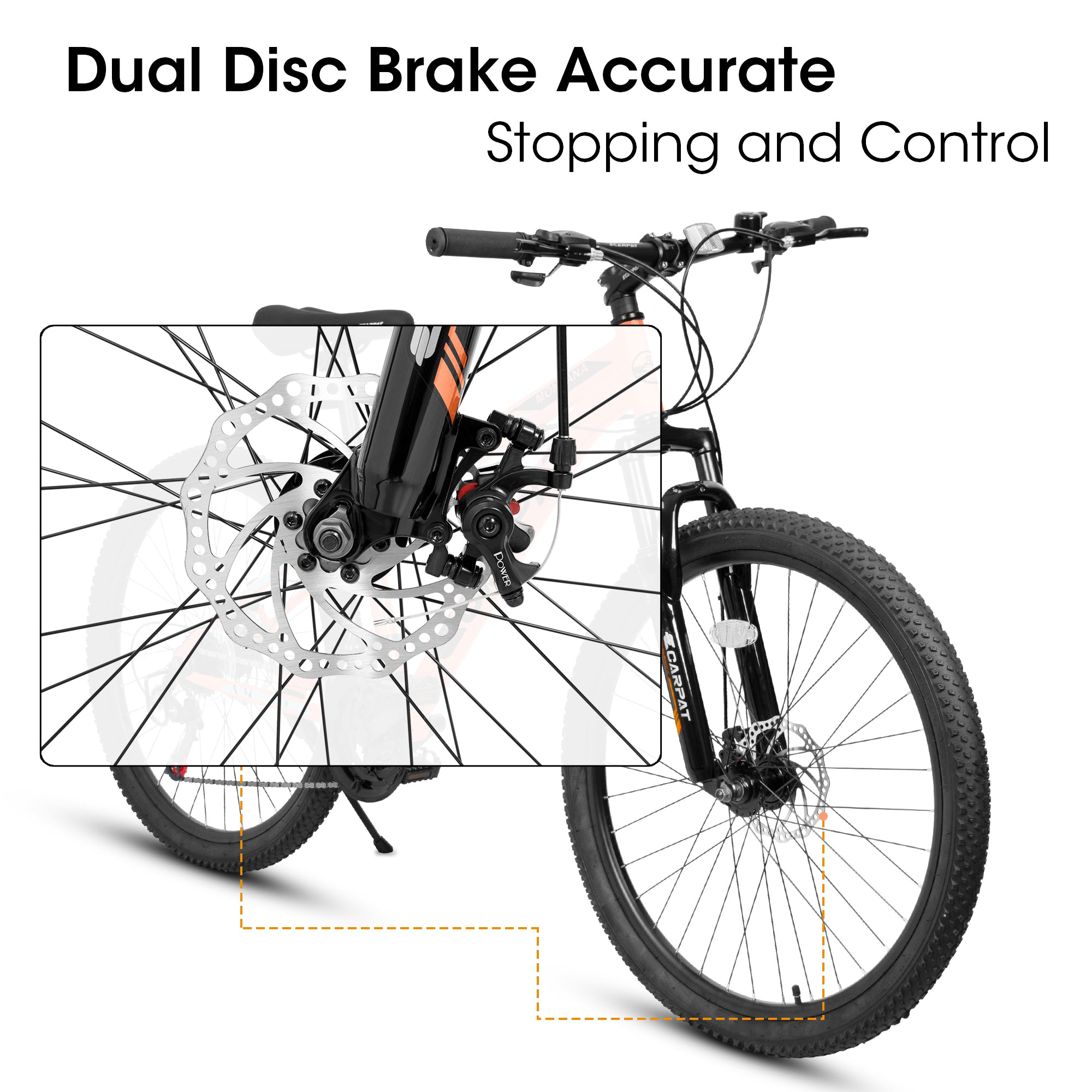 A2610 26 Inch Mountain Bike 21 Speeds, Suspension Fork, Steel Frame Di