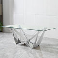 Clear Glass With Polished Stainless Steel Base 78