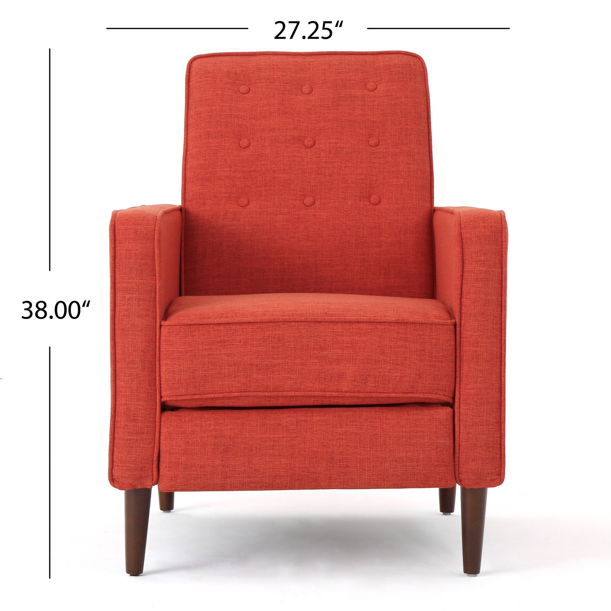 Recliner Orange Fabric