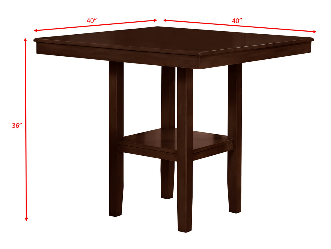 Rustic Farmhouse Transitional 5 Pc Counter Height Dining Set Square Table Wood Top Bottom Display Shelf Faux Leather Upholstery Chair Wooden Dining Room Furniture Distressed Gray Finish Wood Wood Brown Ladder Back Gray Seats 4 Wood Dining Room