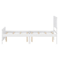 Wood Platform Bed Frame With Headboard, Mattress Foundation With Wood Slat Support, No Box Spring Needed, Queen Size, White Box Spring Not Required Queen White Wood Solid Wood Mdf