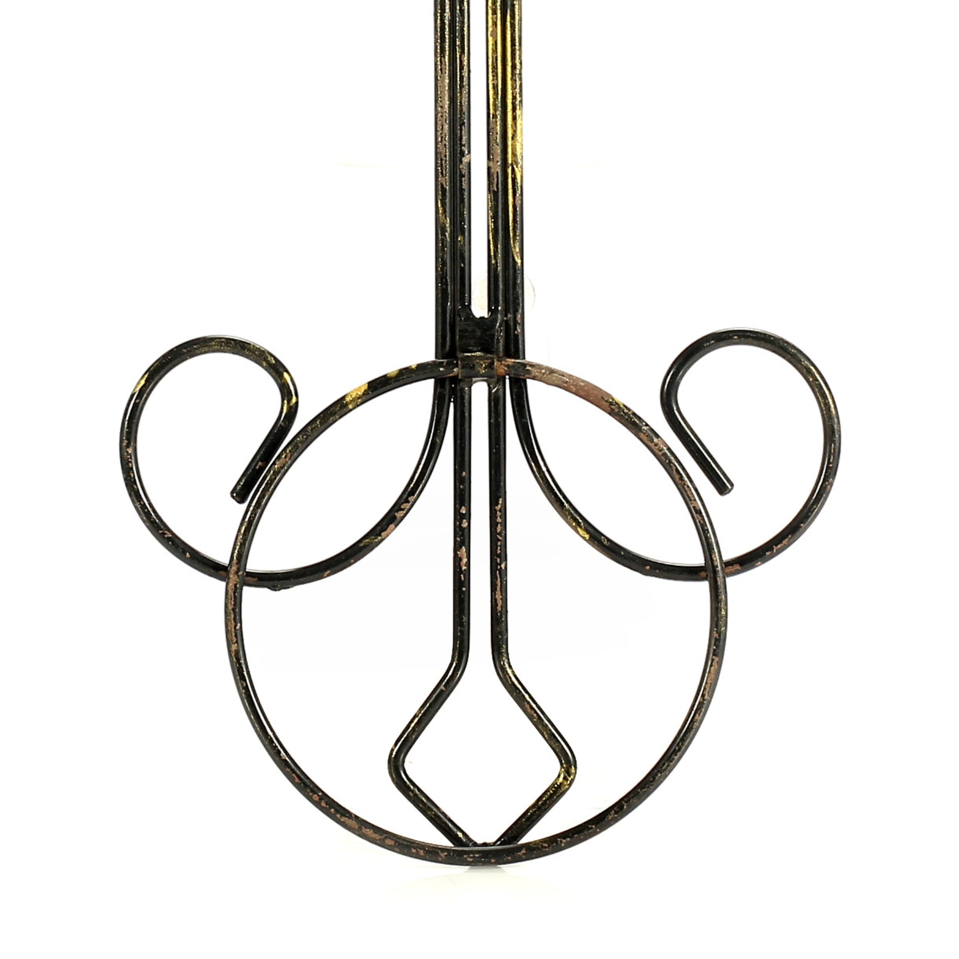 16" Single Pot Black Gold Cast Metal Crest Wall Planter Decoration Multicolor Metal