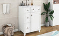 24 Inch Bathroom Vanity Cabinet With Ceramic Sink, 2 Drawers, 1 Door White Bathroom Solid Wood Mdf