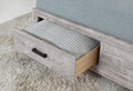 Rover Grey Full Bed Gray Solid Wood Mdf