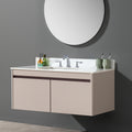 43 Inch Marble Vanity Top, Bathroom Vanity Top With Undermount Rectangular Middle Sink And 4