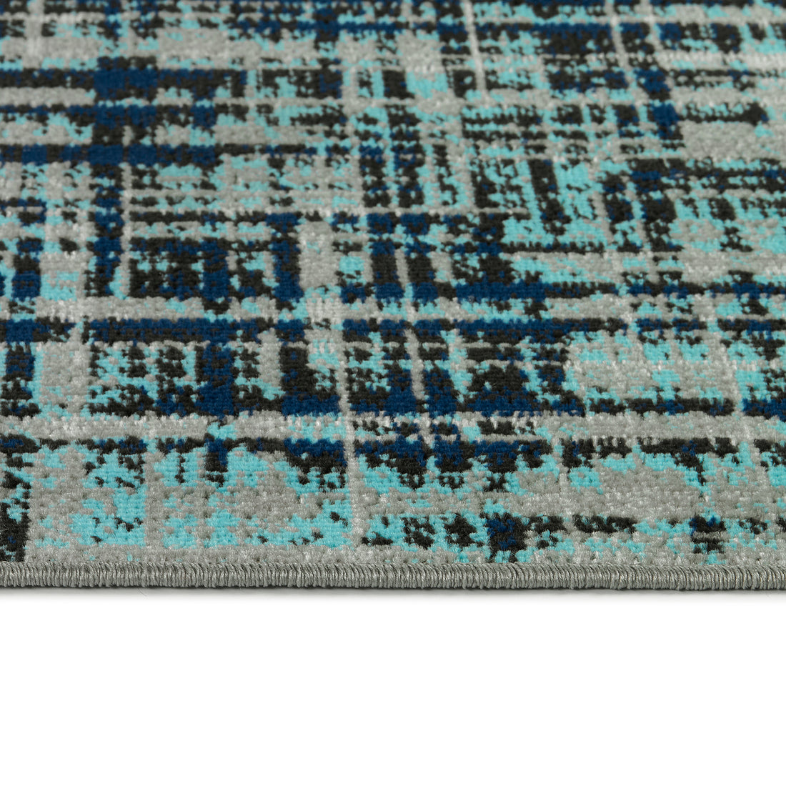 Casual, Modern, Traditional, Transitional, Ikat, Global Inspired, Vintage, Textured Cut Pile 3'11" X 5'3" Rectangle Area Rug Turquoise Polypropylene