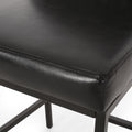 Counter Stool Set Of 2 Black Velvet